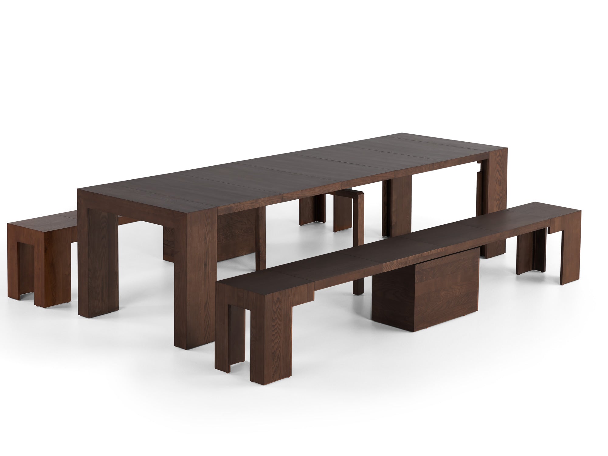 Solid Wood Extendable Dining Table | Transformer Table