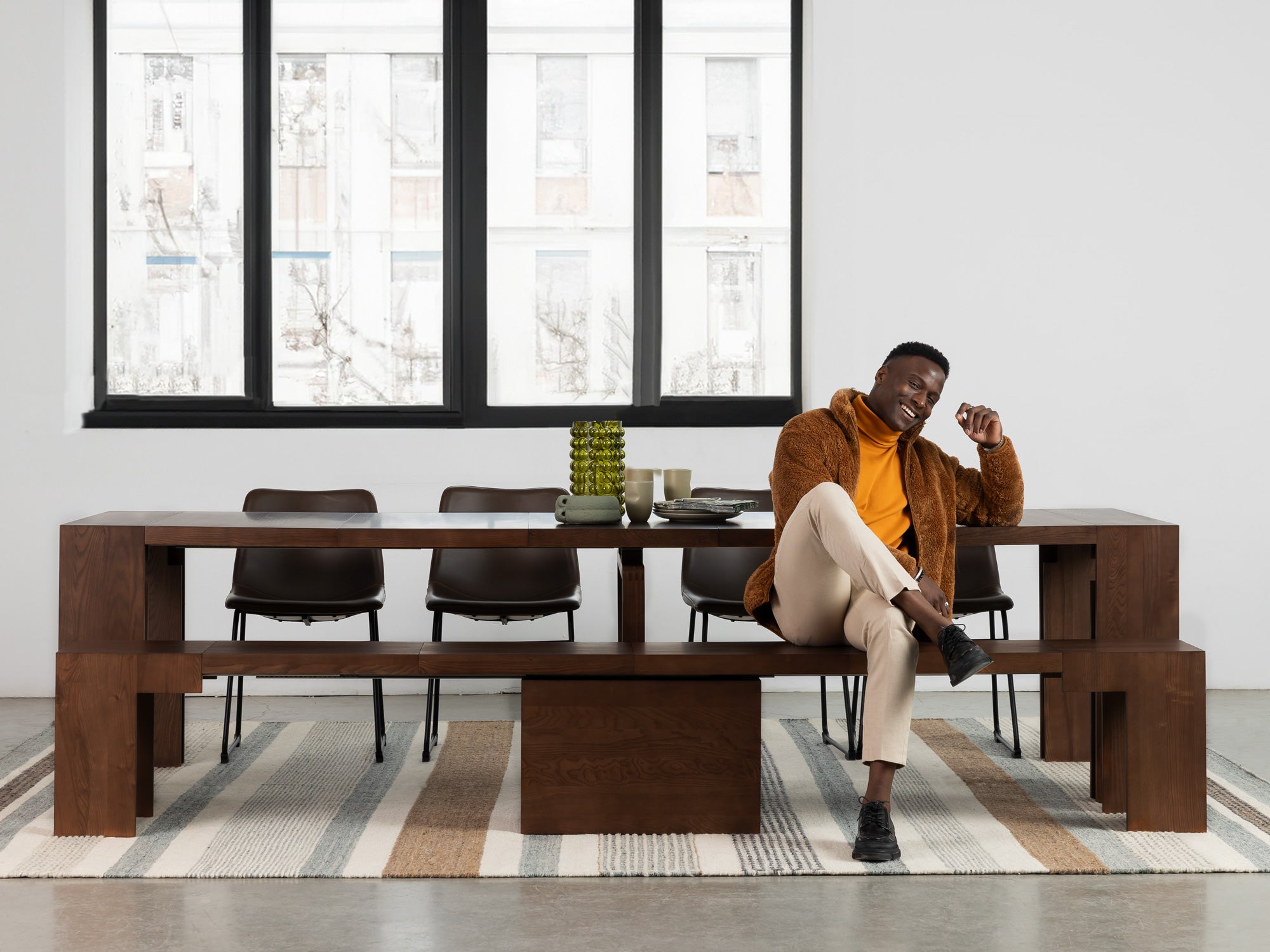 Expandable Dining Room Transforming Bench Table Extendable Bench